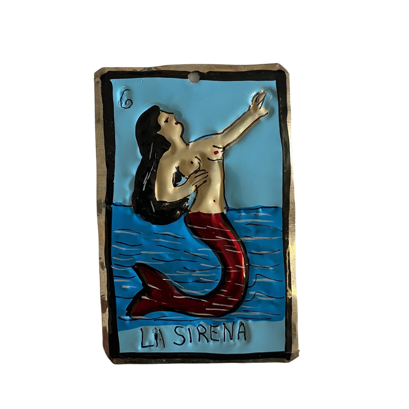 Loteria La Sirena Tin Ornament