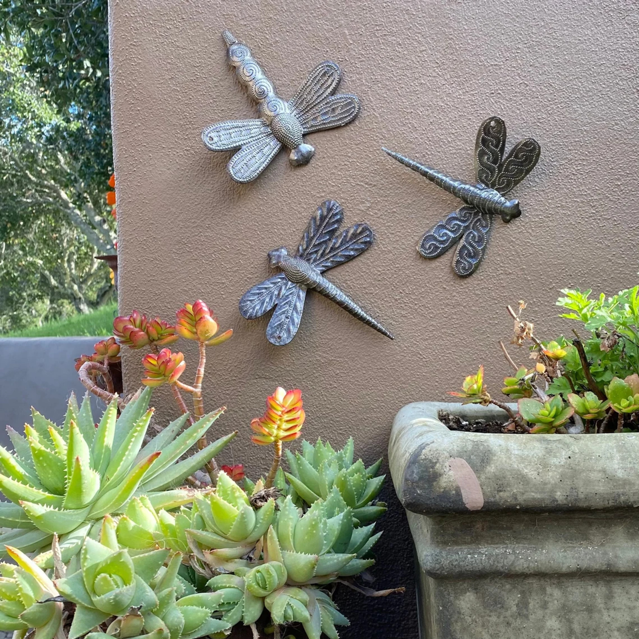 Mini Dragonfly Garden Decor Set of Three